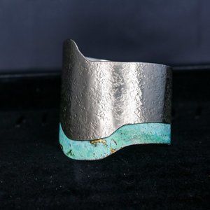 Silver and Patina Cuff